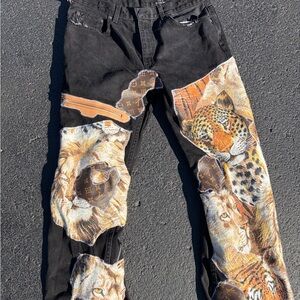 1/1 LV patchwork denim.